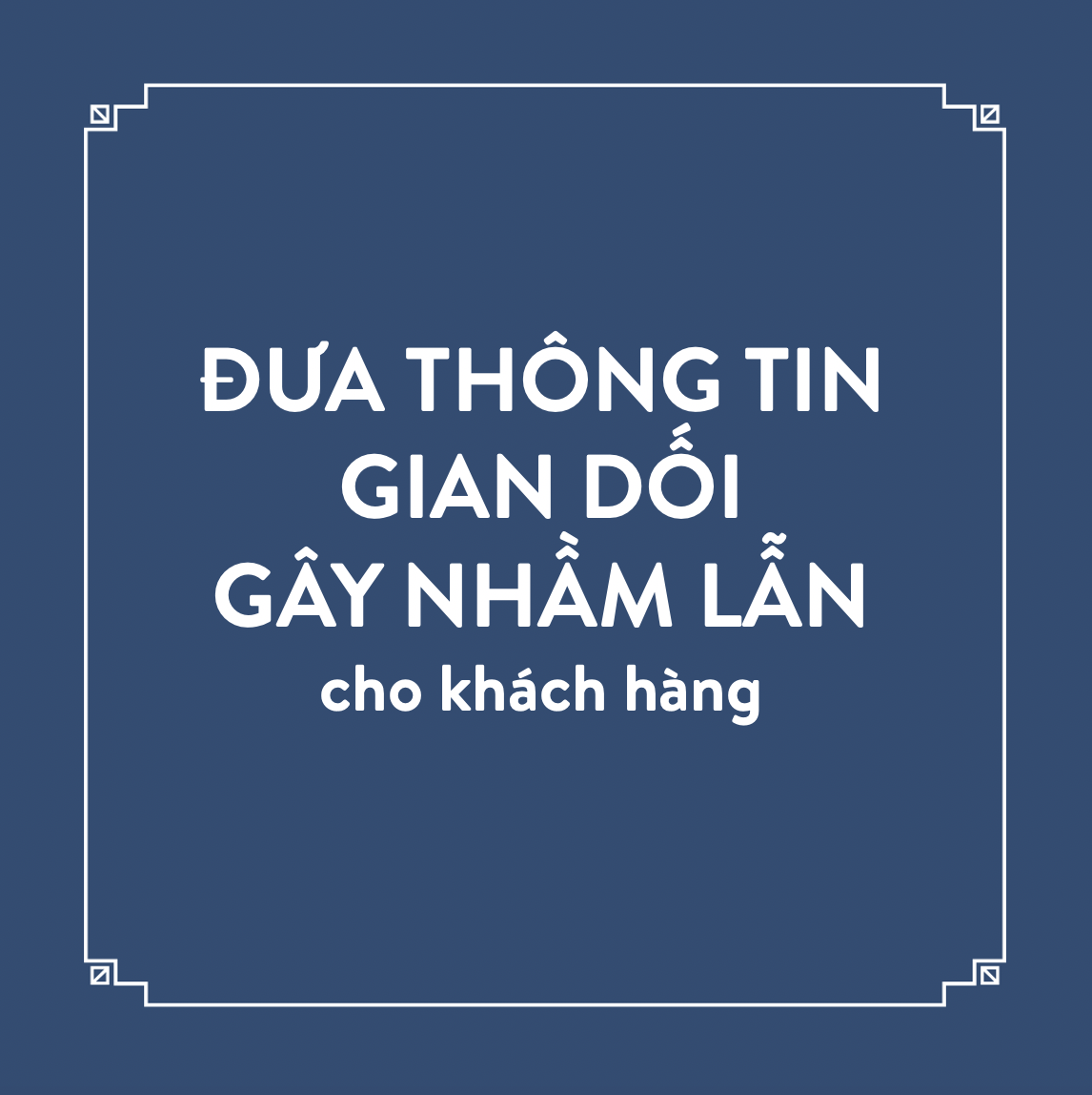 đưa thông tin gian dối gây nhầm lẫn